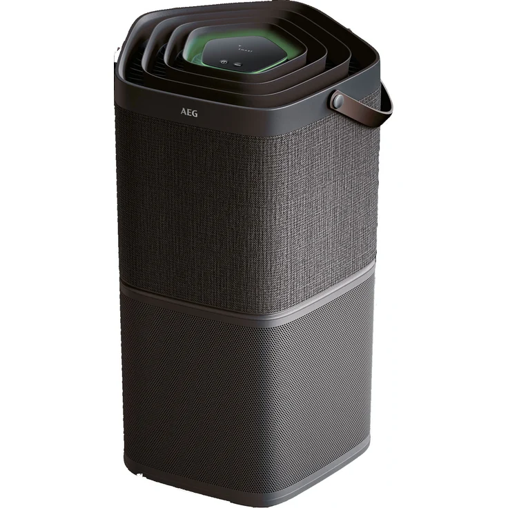 AEG AX91-604DG Luftreiniger (Beseitigt 99,9% luftgetragener Bakterien, nur 17 dB(A), Automatik-Modus, Luftqualitätsanzeige, leistungsstarke Filter, App-Steuerung, bis 129 m² Raumgröße, dunkelgrau) – Bild 1