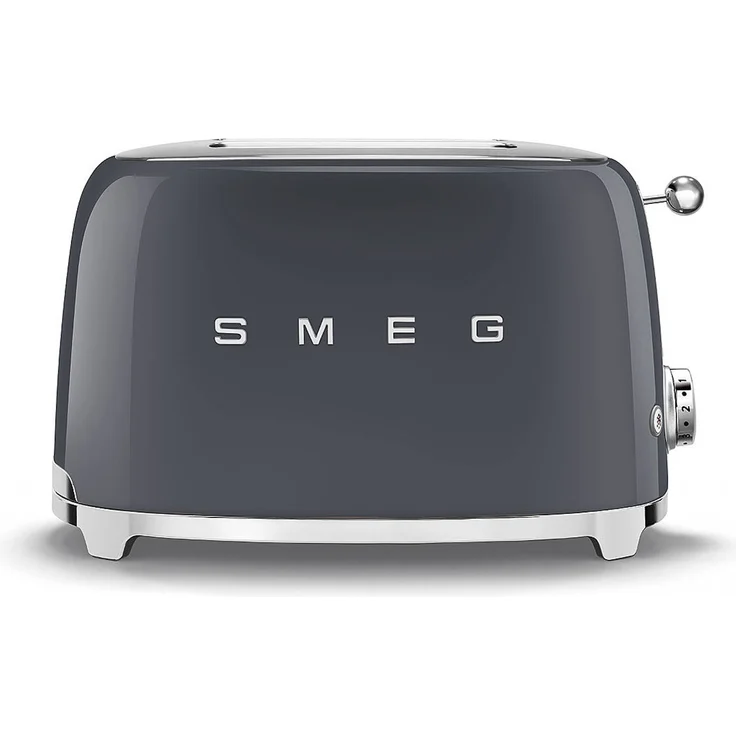 SMEG TSF01 Toaster Doppelschlitztoaster, 950W, 6 Bräunungsstufen, anthrazit – Bild 1