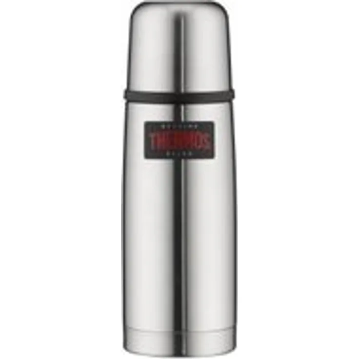 THERMOS 4019.205.035 Thermosflasche Light & Compact, Edelstahl mattiert 0,35 l, Spülmaschinenfest, 12 Stunen heiß, 24 Stunden kalt