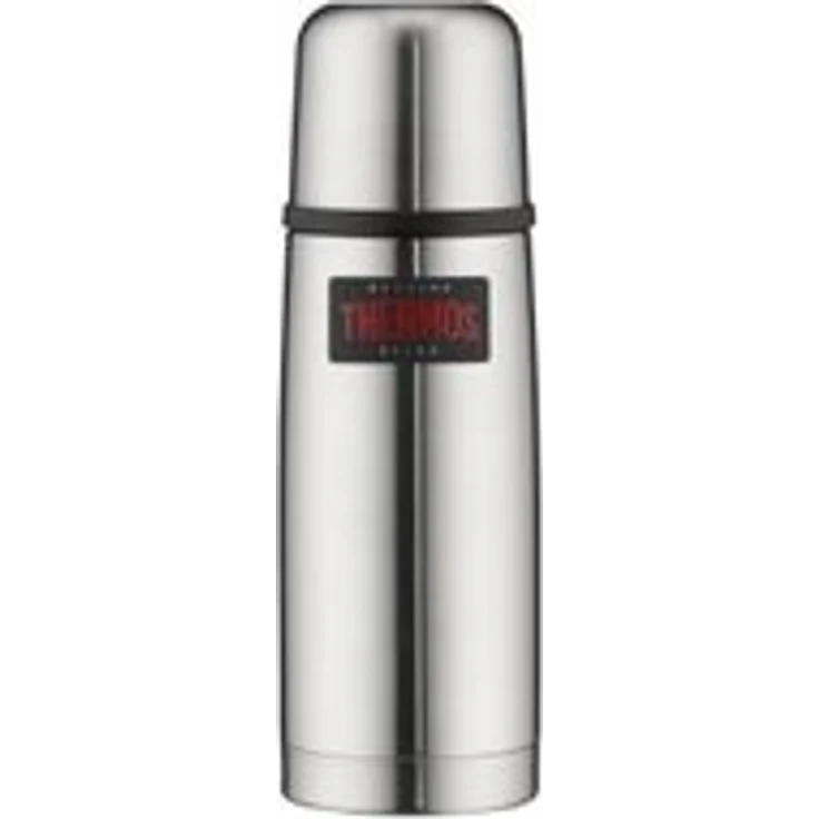 THERMOS 4019.205.035 Thermosflasche Light & Compact, Edelstahl mattiert 0,35 l, Spülmaschinenfest, 12 Stunen heiß, 24 Stunden kalt