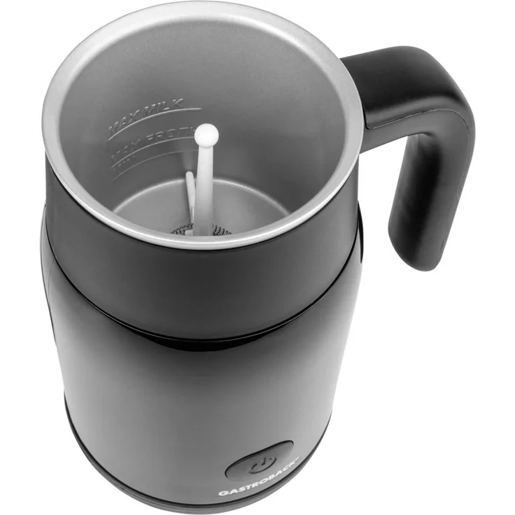 Gastroback 42326 Latte Magic, Milchaufschäumer, warmer oder kalter Milchschaum in Sekundenschnelle (max. 350 ml), erwärmen von Milch oder Kakao, 500 Watt, schwarz, Kunststoff – Bild 2