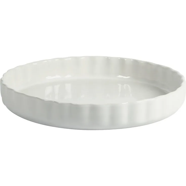Crealys 512734 Obstkuchenform, Keramik, 28 cm, Weiß