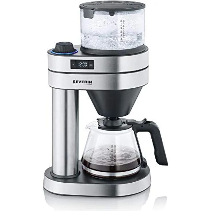 SEVERIN KA 5760 Filterkaffeemaschine Caprice?, 1450, 1 Liter, Edelstahl-gebürstet-schwarz-matt