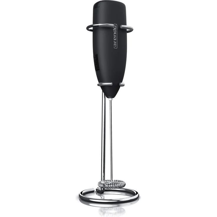 Arendo Milchaufschäumer - elektrischer Stab Milchaufschäumer mit Batteriebetrieb - Motor mit 14.200 U-min - Spezialspirale - Cappuccino Shakes Cocktails Dressings ? leichte Reinigung