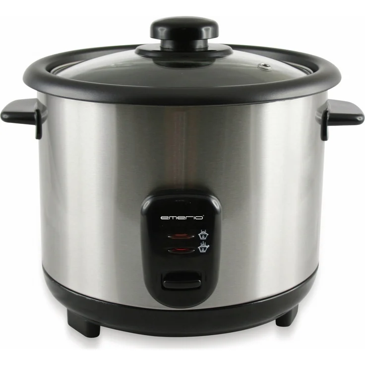 Reiskocher EMERIO R-110118, 500 Watt, 1,5 Liter Fassungsvermögen, Edelstahl, silber – Bild 1