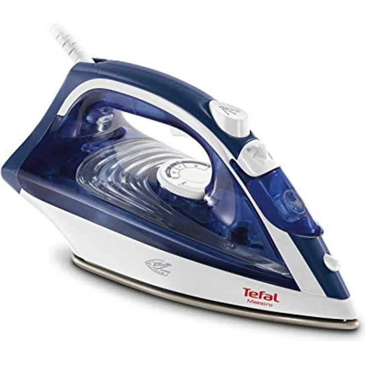 Tefal FV1845 Maestro Dampfbügeleisen (2300 Watt, 270 ml Wassertank) blau-weiß – Bild 1