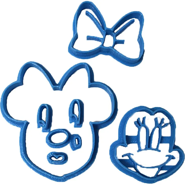 Cuticuter Minnie Gesicht Fondant Schneider, blau, 8 x 7 x 1.5 cm