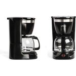 LIVOO DOD163N Kaffeemaschine, 10 - 12 Tassen, Kegelfilter, Antihaft-Heizplatte, schwarz 