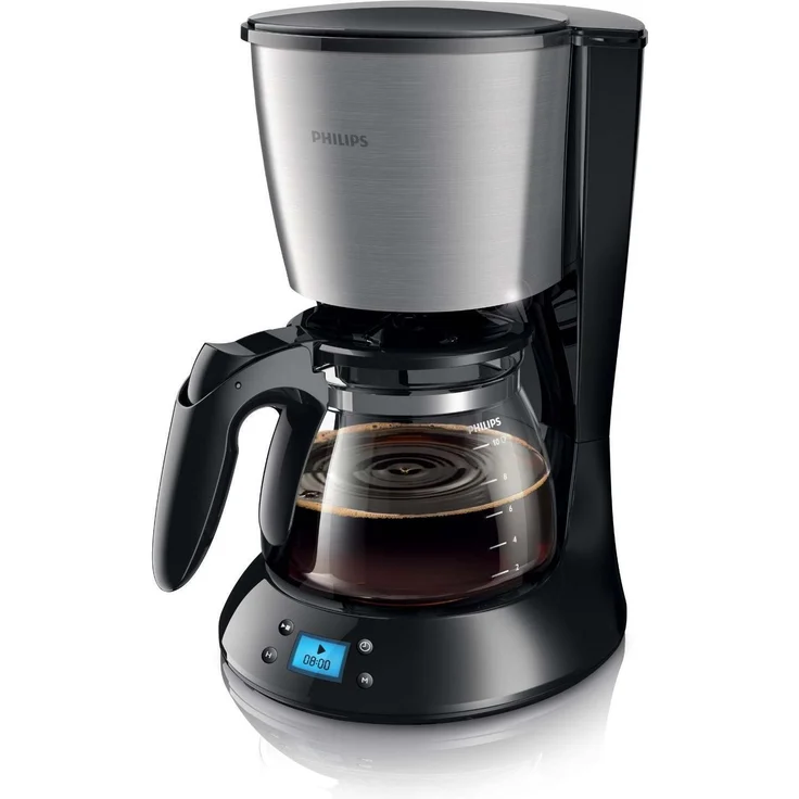 Philips HD7459-20 Daily Filter-Kaffeemaschine, Timer, schwarz-metall – Bild 1