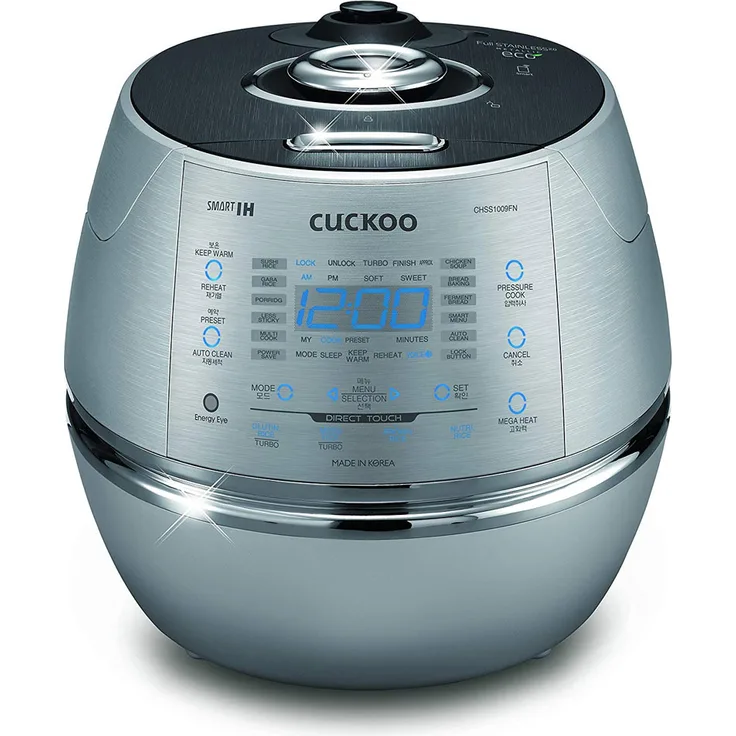 CUCKOO CRP-CHSS1009FN Dampfdruck-Reiskocher, programmierbar, aus Edelstahl