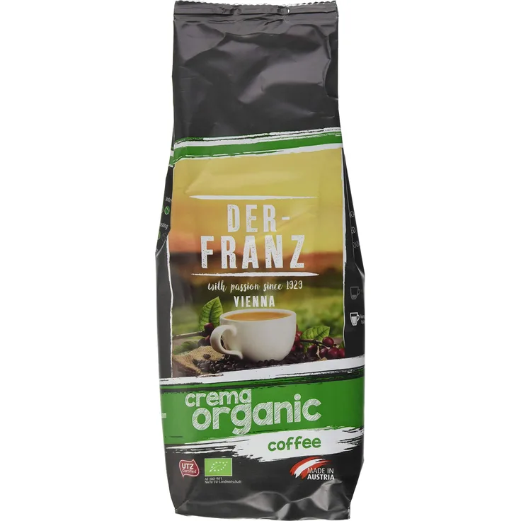 Der-Franz Crema-Bio-Kaffee UTZ, gemahlen, 4 x 500 g