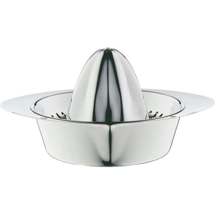 WMF Gourmet Zitruspresse mit Behälter, Ø 9 cm, Saftpresse manuell für Orangen, Zitronen, Limetten, Cromargan Edelstahl mattiert, spülmaschinengeeignet