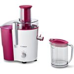 Bosch MES25C0 Entsafter VitaJuice 2 700 W, XL-Einfüllschacht, Edelstahl-Microfilter-Sieb, Ausgießer mit DripStop, weiß - cherry cassis
