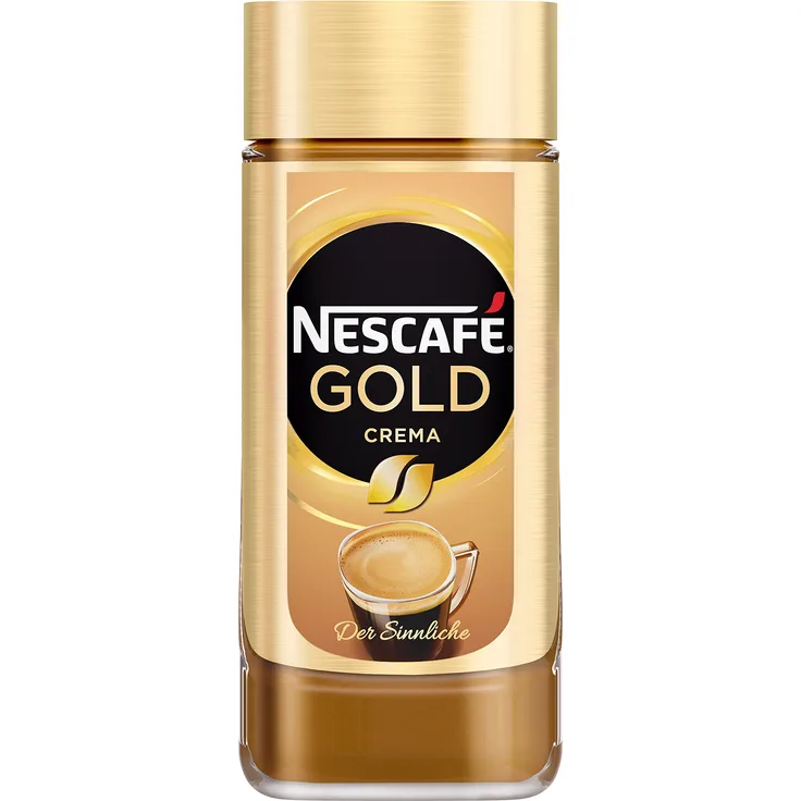 Nescafé Gold Crema, löslicher Bohnenkaffee aus erlesenen Kaffeebohnen, Instant-Pulver, koffeinhaltig & aromatisch, 1er Pack (1 x 200g)