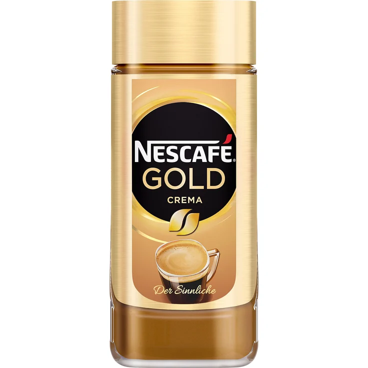 Nescafé Gold Crema, löslicher Bohnenkaffee aus erlesenen Kaffeebohnen, Instant-Pulver, koffeinhaltig & aromatisch, 1er Pack (1 x 200g)