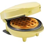 Bestron AMW500V Mini-Waffelautomat, Waffeleisen, 550W, Backampel, antihaftbeschichtet, gelb