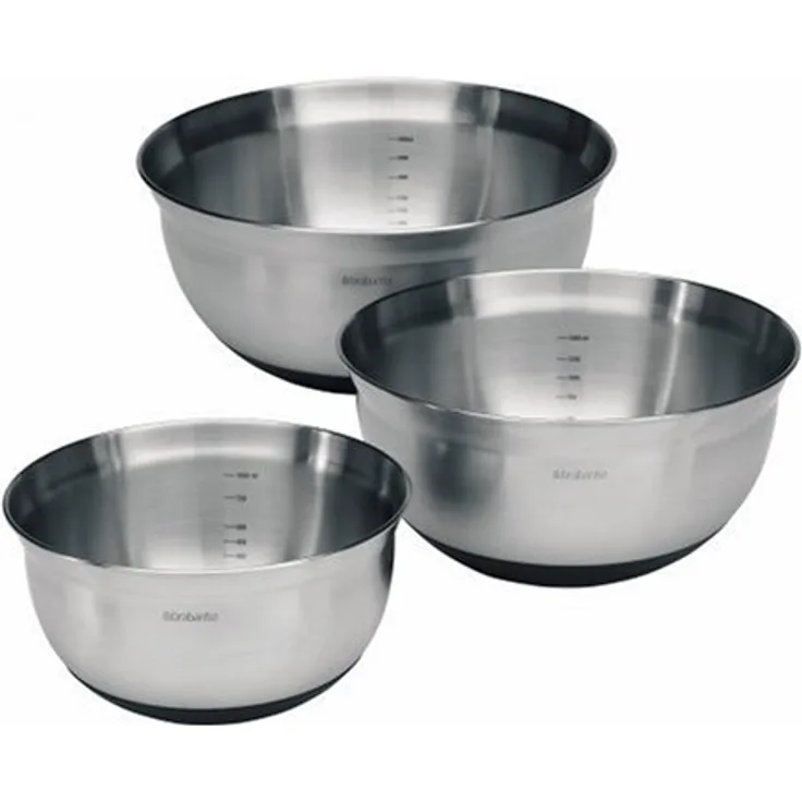Brabantia 363900 Rührschüssel Paket (1,0 & 1,6 & 3,0 L)