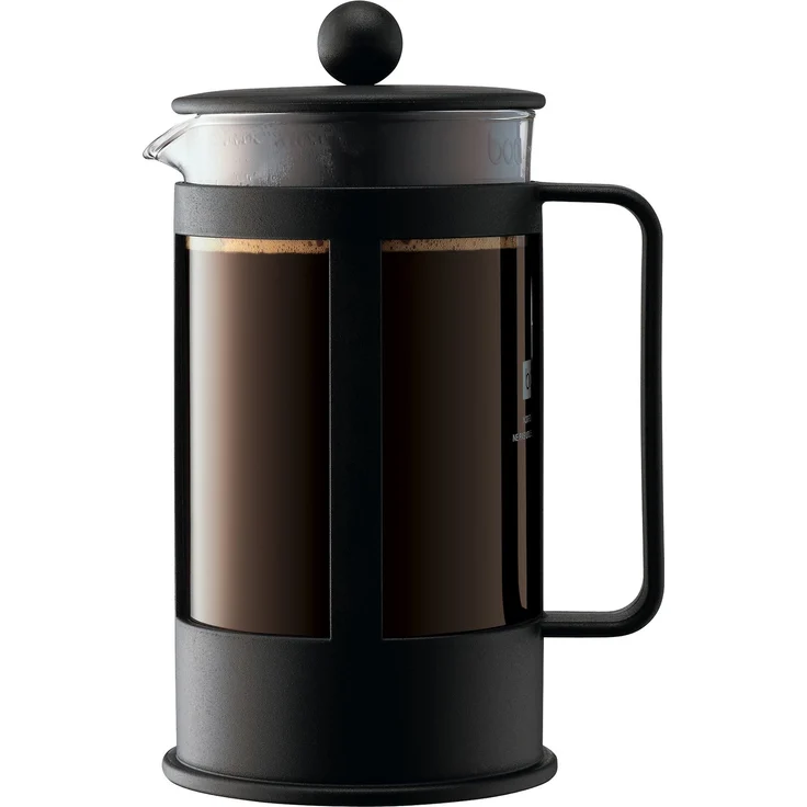 Bodum KENYA Kaffeebereiter (French Press System, Spülmaschinengeeignet, 1,0 liters) schwarz – Bild 1