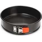 Le Creuset Antihaft Springform, Rund, Ø 26 cm, PFOA-frei, Sauerteigbeständig, Aus Karbonstahl gefertigt, Anthrazit-Orange