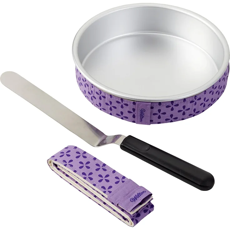 Wilton Kuchenback-Set, Kuchenform (20,3 cm), Bake-Even Bänder-Set, Winkelpalette (33 cm), Einsteiger-Set, Schichtkuchen