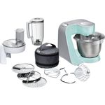 Bosch MUM58020 CreationLine Küchenmaschine mit Planetenrührwerk 1000W, 7 Geschwindigkeiten, 3,9L Schüssel, inkl. Patisserie-Set, Standmixeraufsatz, Durchlaufschnitzler, türkis, Serie: MUM5