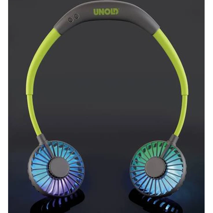 Unold 86696 NACKENVENTILATOR Breezy Green mit bequemen Nackenbügel, 3-stufige Geschwindigkeitsregelung, LED-Kontrollleuchte und zuschaltbarer LED-Beleuchtung – Bild 6