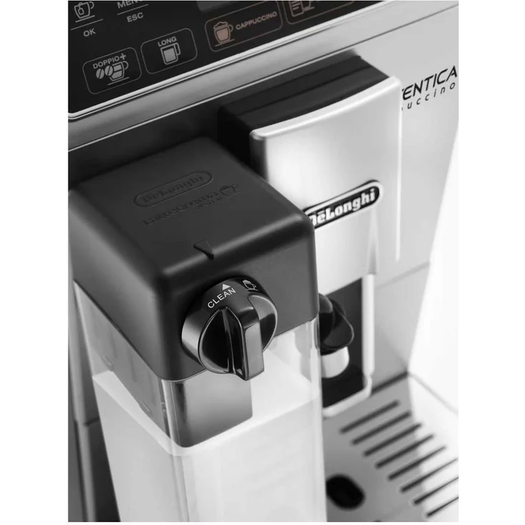De'Longhi Autentica Cappuccino ETAM 29.660.SB Kaffeevollautomat mit Milchsystem und integriertem Mahlwerk, Cappuccino und Espresso auf Knopfdruck, Digitaldisplay mit Klartext, 2-Tassen-Funktion, silber – Bild 5