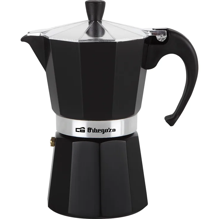 Orbegozo ? Aluminium Kaffeemaschine, schwarz 9 Tazas Schwarz