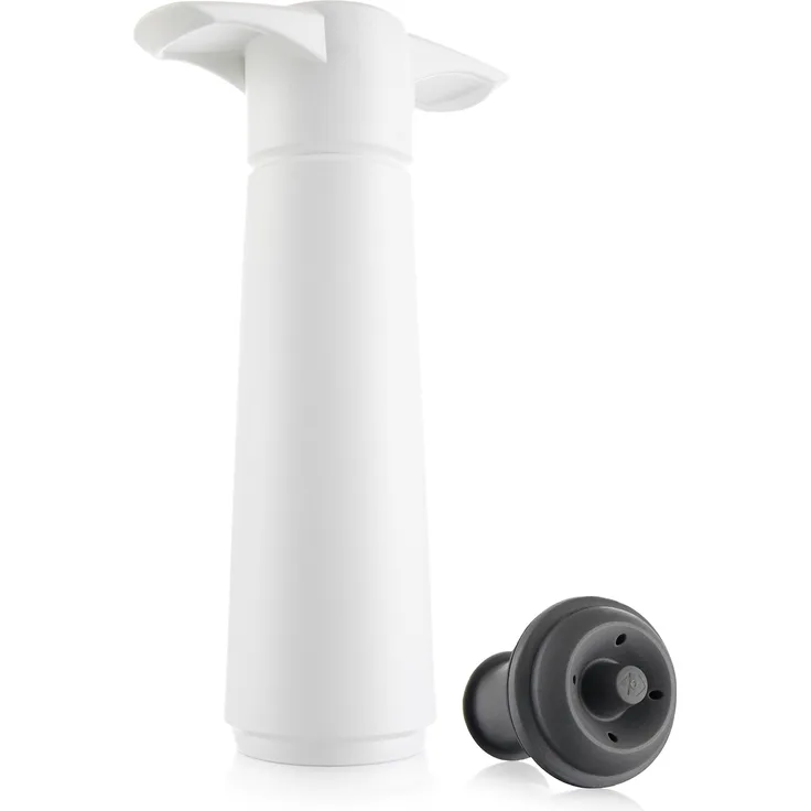 Vacu Vin 08542606 Wine Saver Pompe à Vide avec Bouchon Acier Inoxydable Blanc 18 x 12 x 12 cm