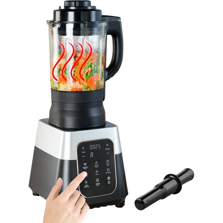 Rosenstein & Söhne Standmixer, 1500W, 6 Programme, 8 Geschwindigkeiten, 1,75L, schwarz – Bild 1