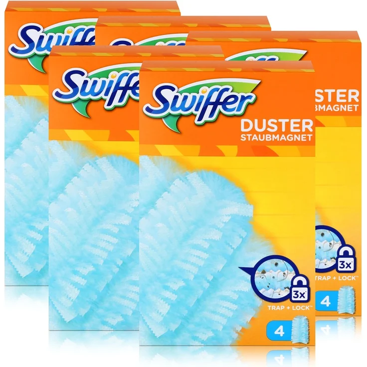 Swiffer Staubmagnet Tücher Nachfüllpackung, 5er Pack (5 x 4 Stück) – Bild 1