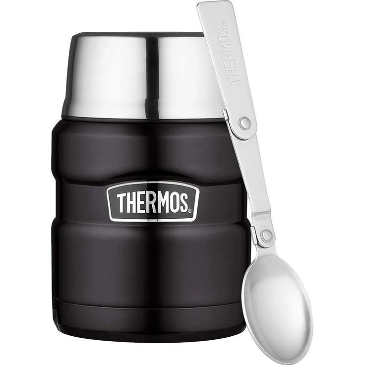 THERMOS Stainless King Speisegefäß, Edelstahl, Mat Black, 0,47 Liter – Bild 1