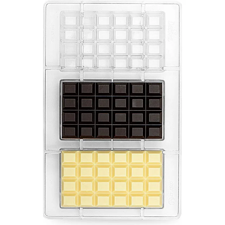 Decora 0050147 Professionelle Schokoladenform, klassisch, 100 g, 3 Höhen, 127 x 72 x 11 mm, Polycarbonat