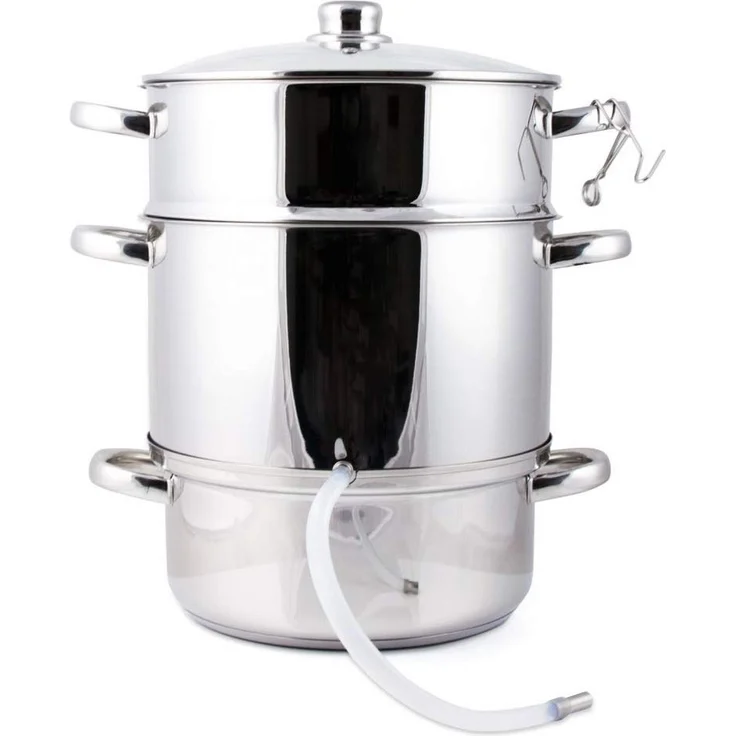 Grafner XXL Edelstahl Dampfentsafter, 8L, induktionsgeeignet, mit Abgießrand – Bild 4