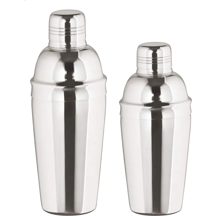 Cocktail Shaker 3tlg. - Edelstahl mit Sieb - 750 ml. - HOCHGLANZ POLIERT