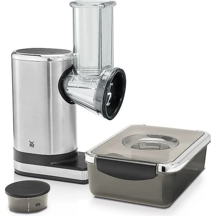 WMF Küchenminis Salat-to-go, Salatzubereiter, elektrischer Gemüseschneider, 5 Einsätze, inkl. Salat-to-go-Box, 150 W  – Bild 1