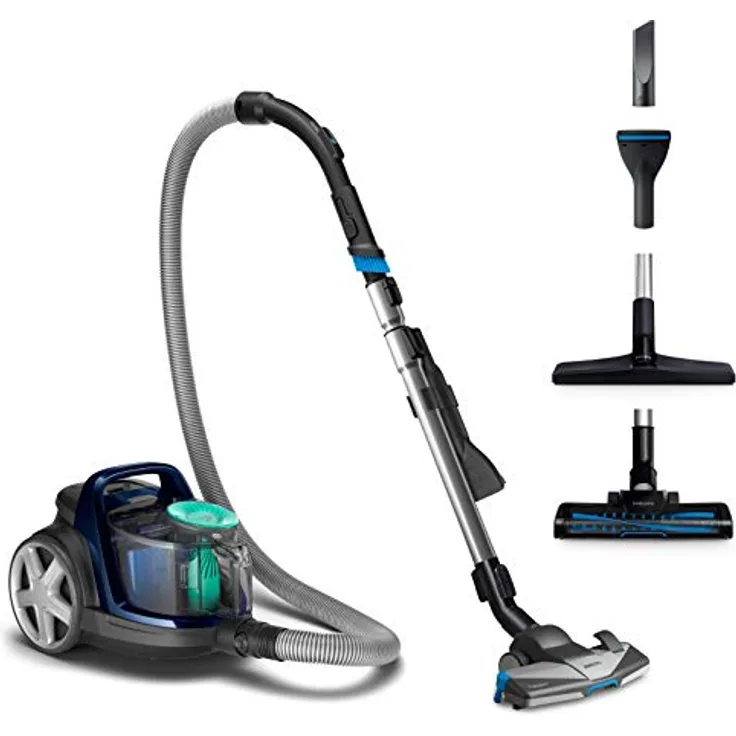 Philips FC9555-09 PowerPro Active beutelloser Staubsauger (650 W, 1,5 L Staubvolumen, inkl. Mini-Turbo-Saugbürste, Hartbodendüse)