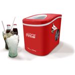 Salco Coca-Cola Eiswürfelmaschine SEB-14CC, Rot, Eiswürfel in 8-13 Minuten, mit Flaschenöffner COCA-COLA