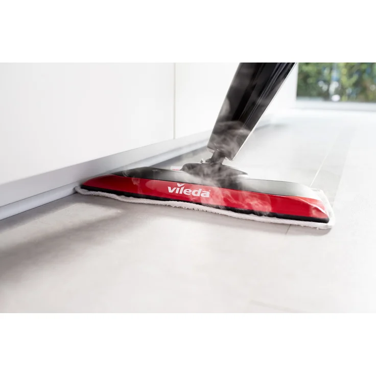 Vileda Steam XXL Dampfreiniger, 1550 Watt, hygienische Reinigung, extra große Bodenplatte, rot – Bild 6