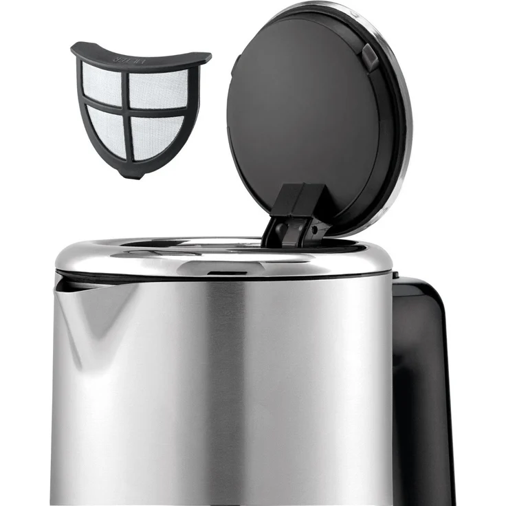 WMF Küchenminis Wasserkocher (1800 W, klein 0,8l, Reisewasserkocher, Teekocher kabellos, Kochstoppautomatik) cromargan matt- silber  – Bild 5