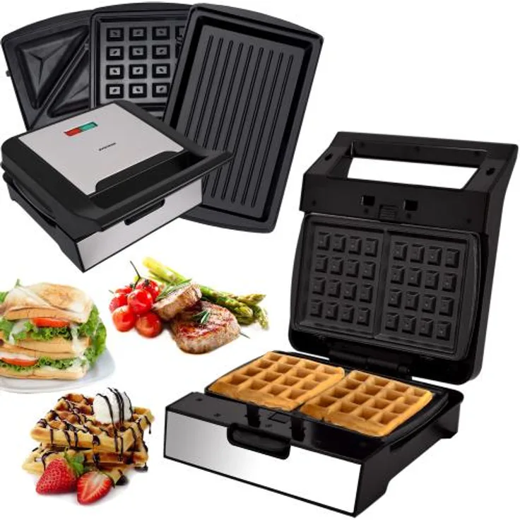 Syntrox Germany MM-1400W 3 in 1 Sandwich Waffel Grill
