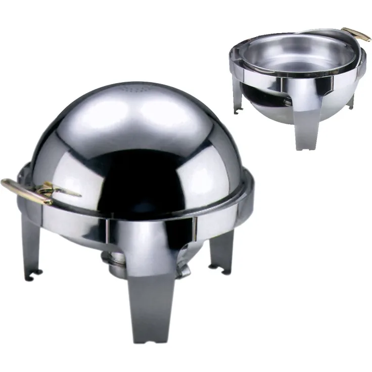 Contacto Edelstahl Chafing Dish mit Roll Top Deckel und einem Brennbehälter