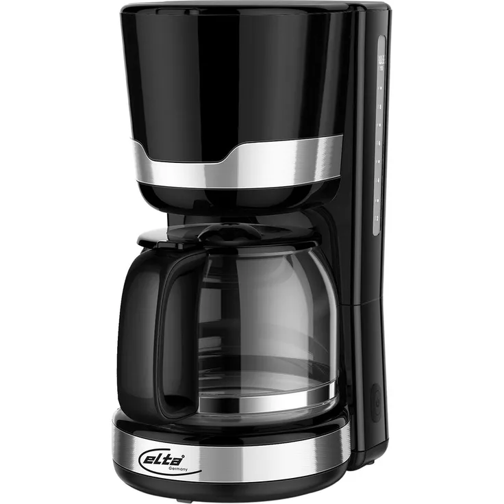 ELTA Kaffeemaschine 1,5 l, 900 W, Wasserstandsanzeige, Warmhaltefunktion, schwarz