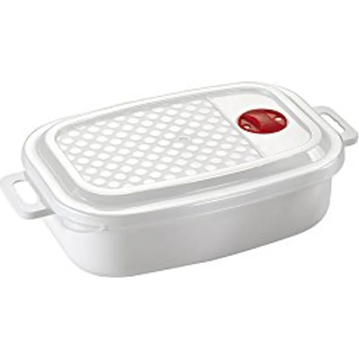 Heidrun 1909 Behälter Mikrowelle, 28 x 16 x 8 cm, 1.5 Liter, weiß