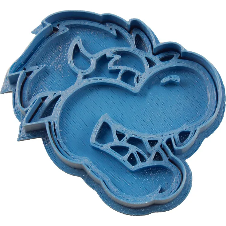 Cuticuter Bowser Gesicht Mario Bros Ausstecher, Blau, 8 x 7 x 1,5 cm