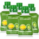 SodaStream Getränke-Sirup Softdrink Zitronen-Limetten Geschmack 500ml, 5er Pack