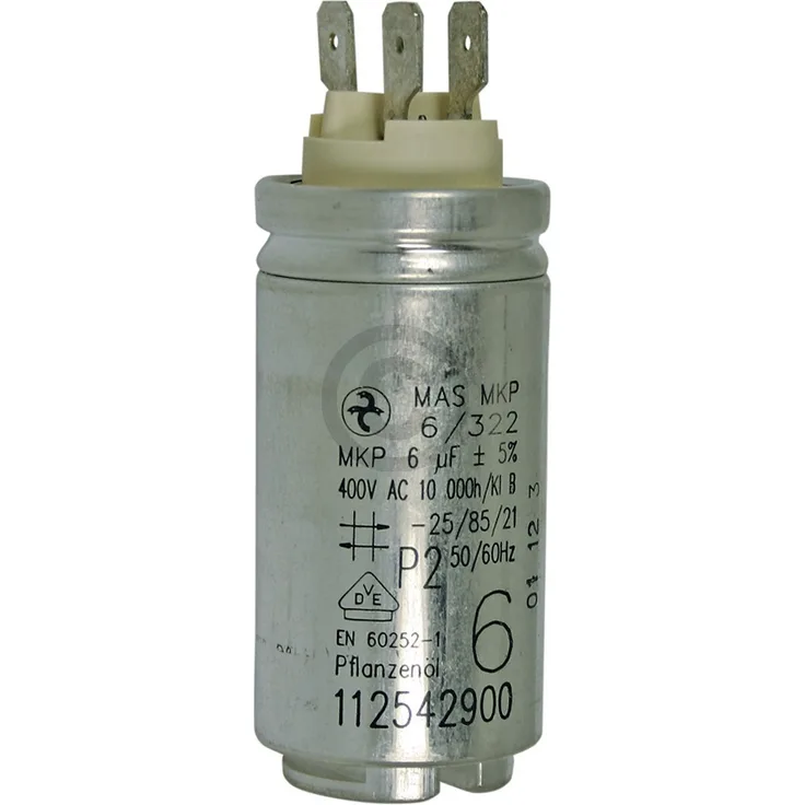 Kondensator AEG 112542900-9 6,0µF 400VAC für Motor Trockner