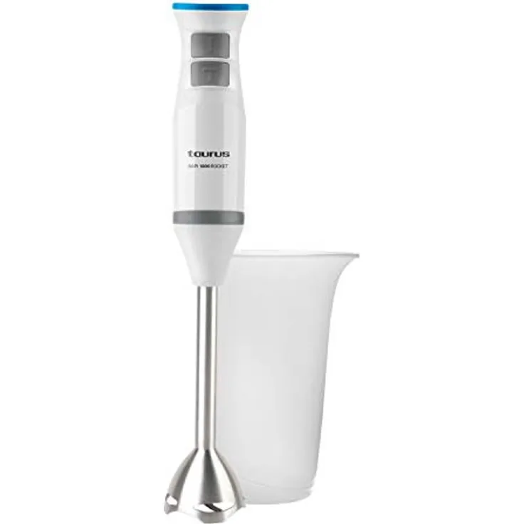 Taurus Bapi 1000 Rocket Stabmixer, 1000W, inkl. 0,5 Messbecher, Kunststoff, Edelstahl, weiß