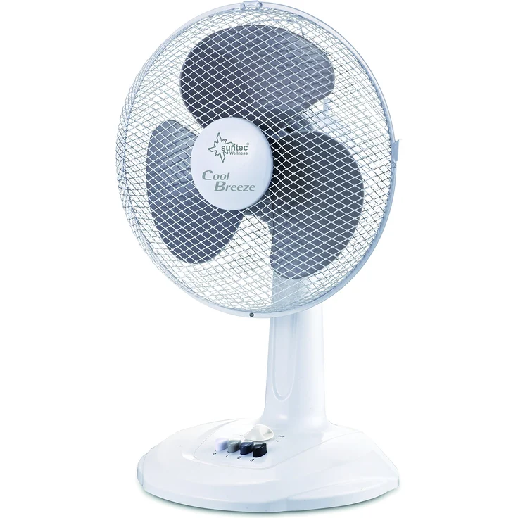Suntec CoolBreeze 3000 TV Tischventilator, 30 cm, 40 Watt | Tisch Ventilator 3 Stufen, Tragbar | Windmaschine Weiss | Fan für Schreibtisch, Schlafzimmer, Büro, Bürotisch, Wohnung | von SUNTEC – Bild 1