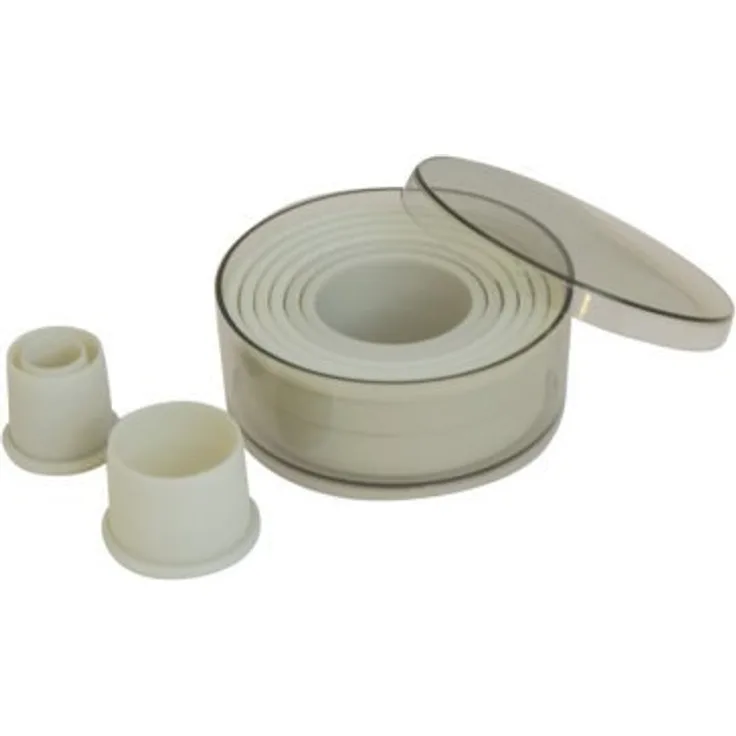 DeBuyer Dose Von 9 Ausstechern, Kunststoff, grau, 11.9 cm